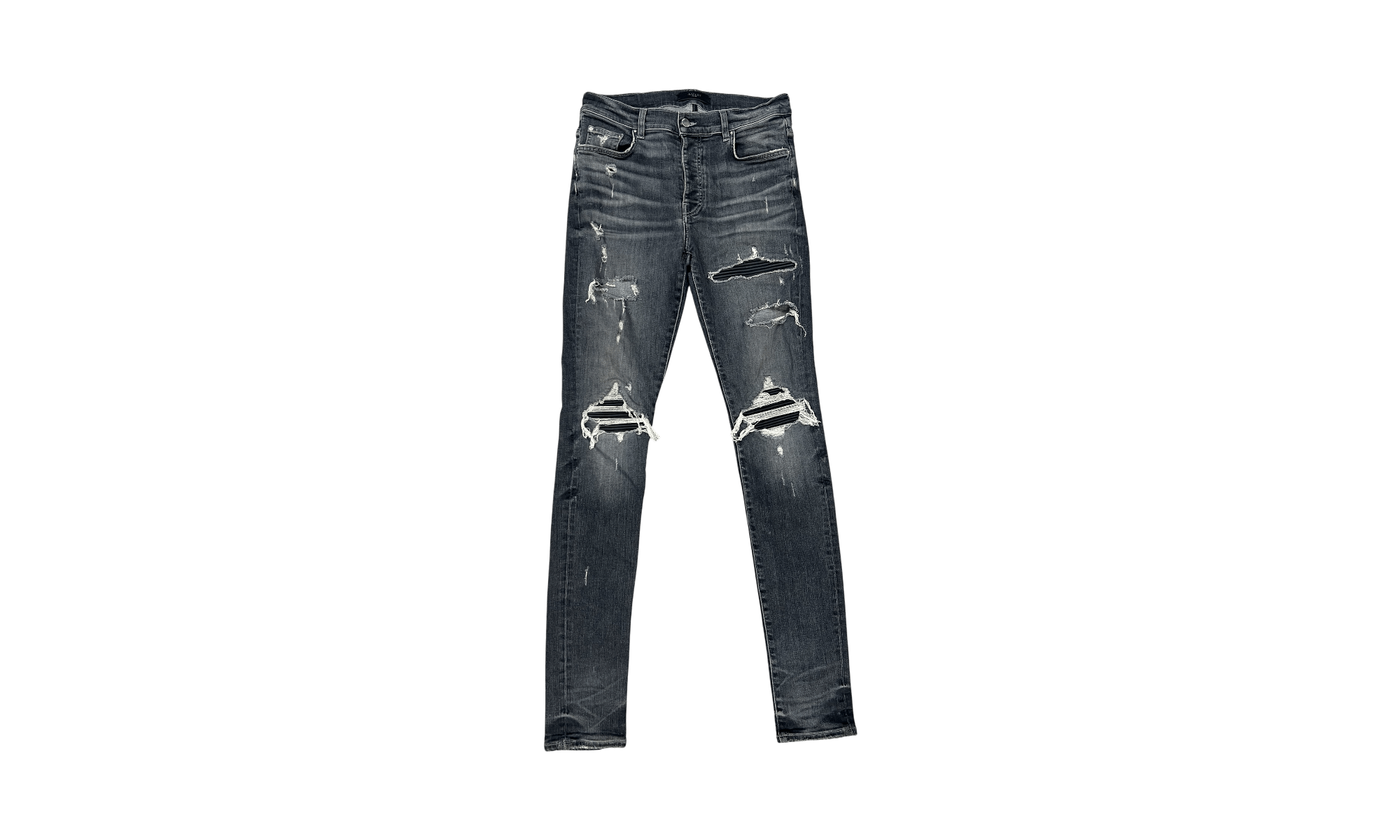 Amiri MX1 Leather Jean Grey (Preowned)