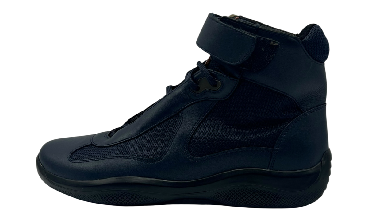 Prada America Cup Navy High Top (PreOwned) (No Box)