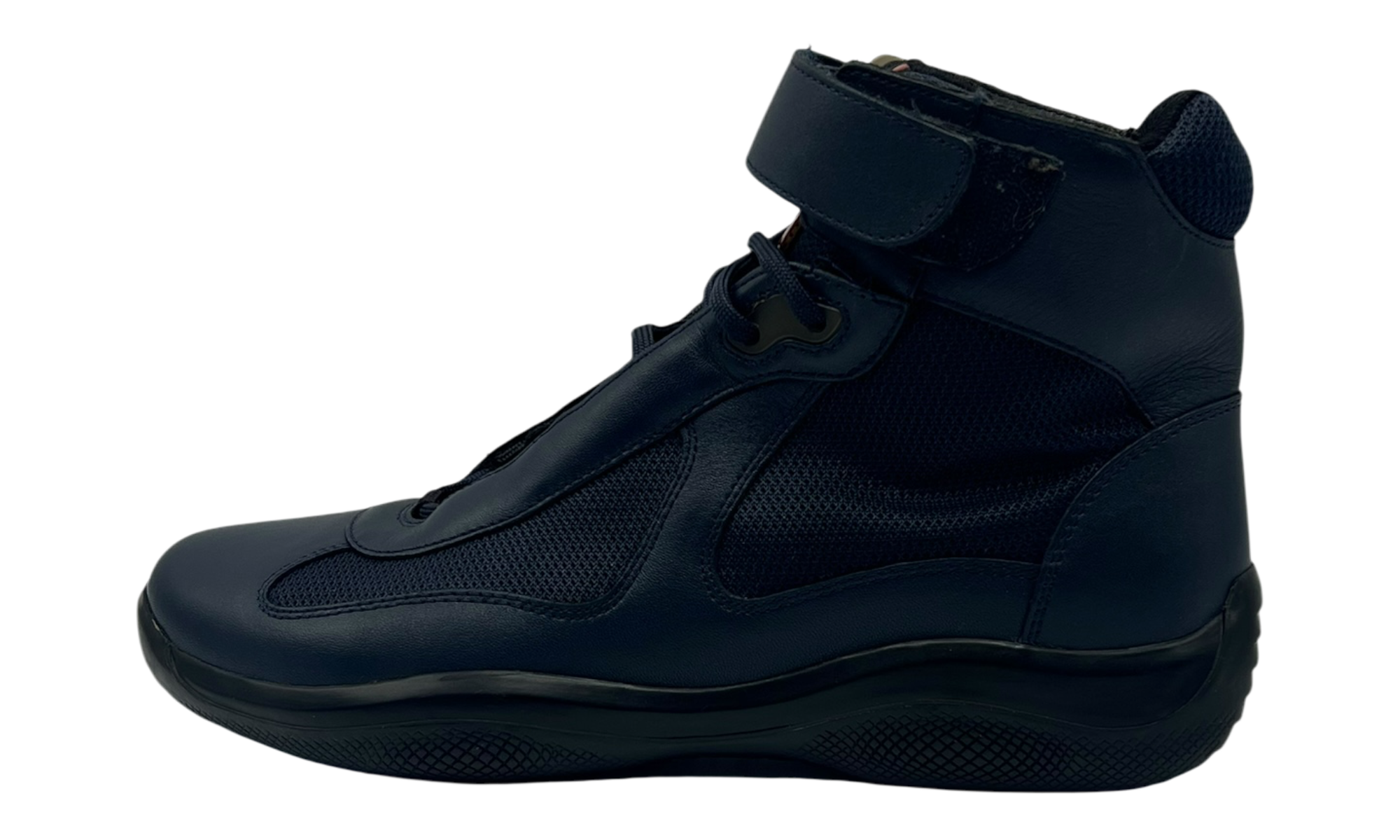 Prada America Cup Navy High Top (PreOwned) (No Box)