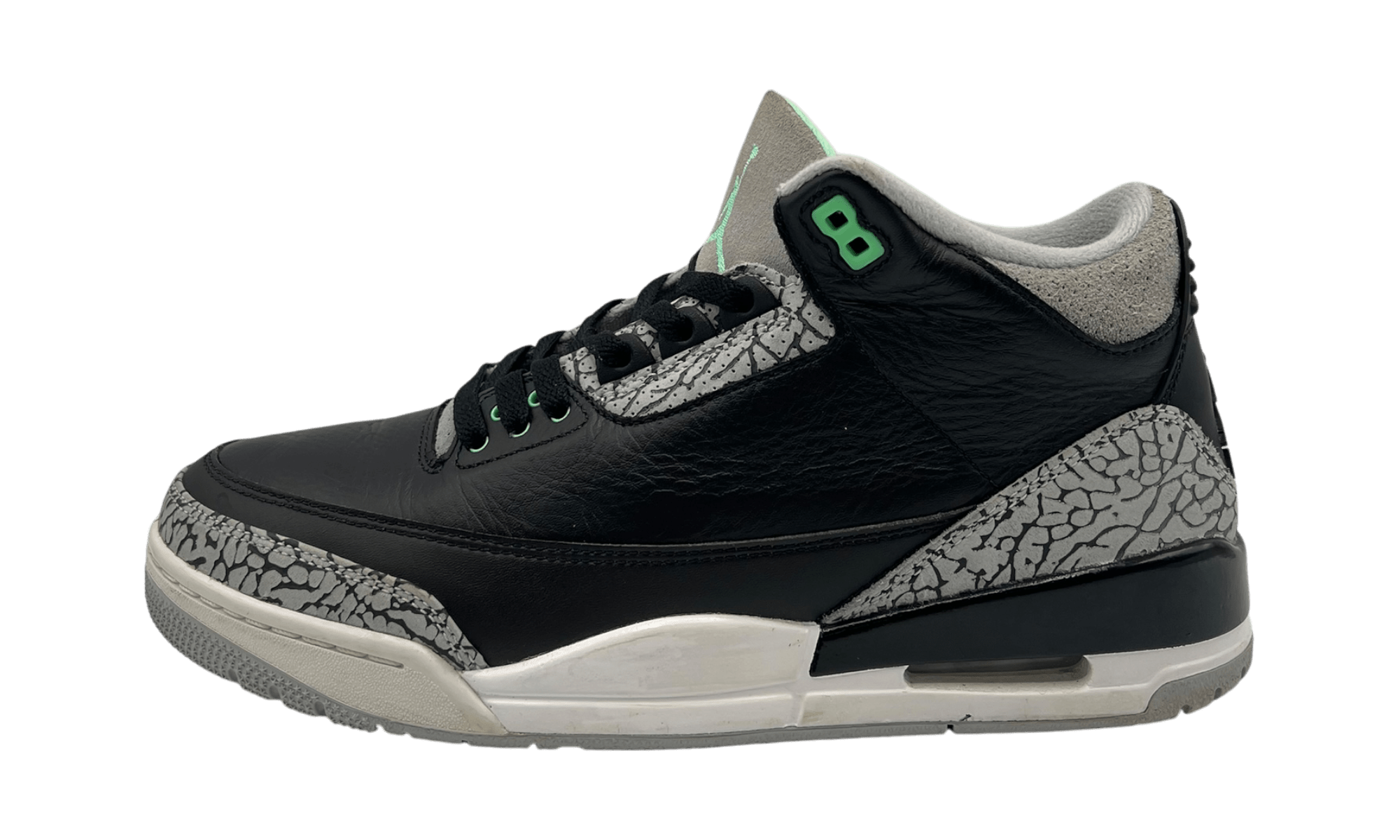Jordan 3 Retro Green Glow (PreOwned) (No Box)