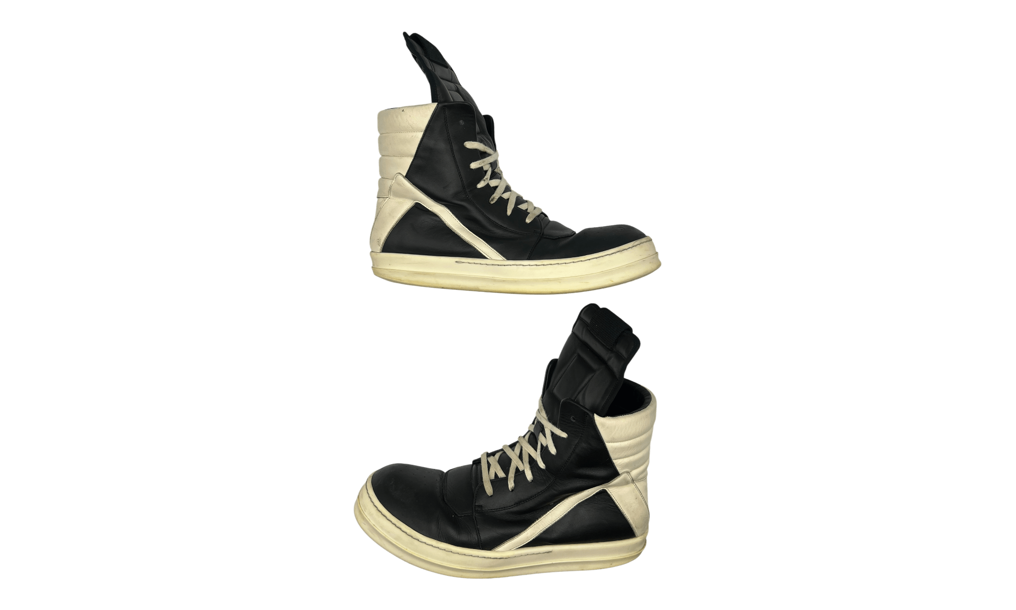 Rick Owens Black Temple Geobasket Sneakers (PreOwned) (No Box)