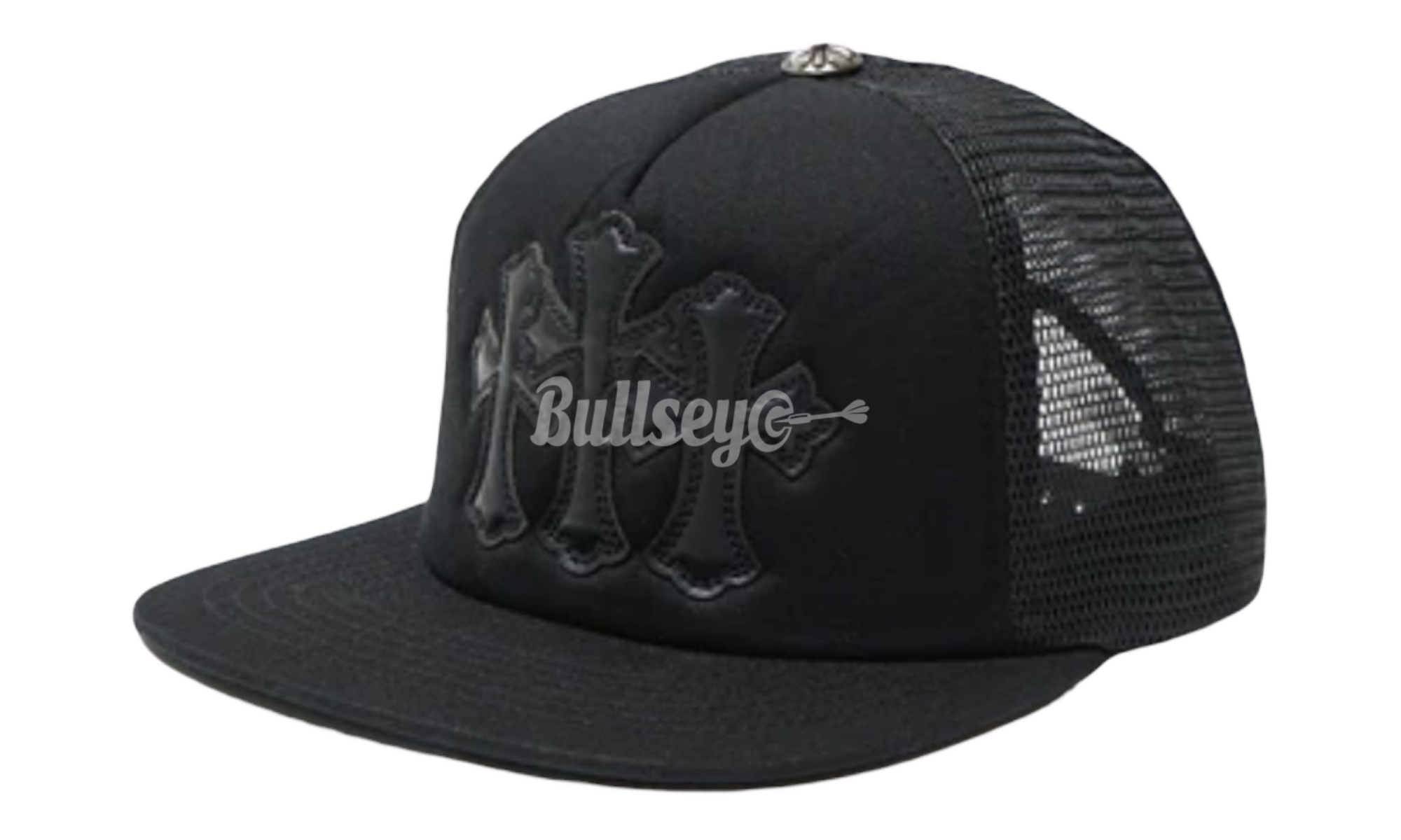 Chrome Hearts Triple Cross Cemetery Trucker Hat Black