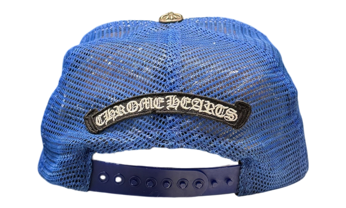 Chrome Hearts Multicolor Cross Blue/White Trucker Hat (PreOwned)
