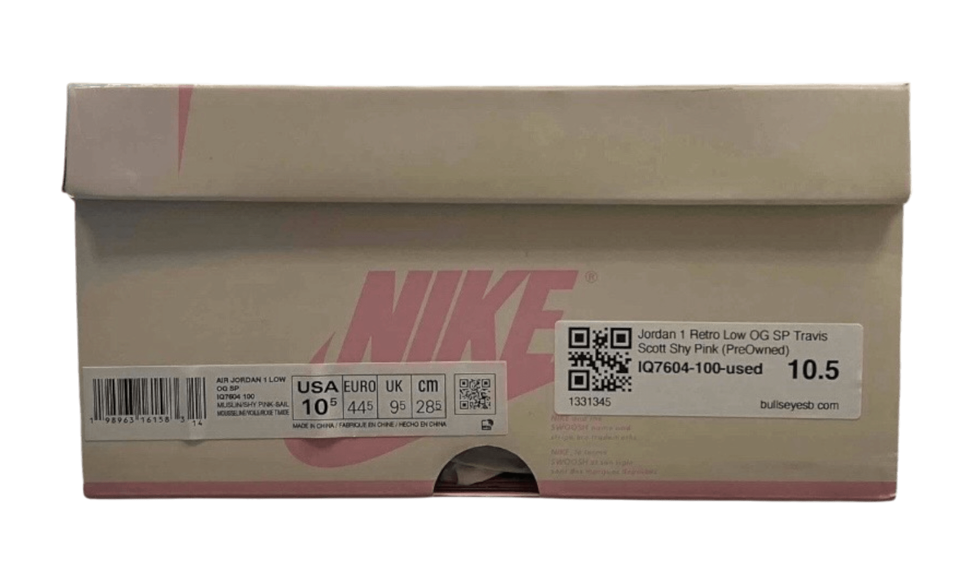 Jordan 1 Retro Low OG SP Travis Scott Shy Pink (PreOwned)