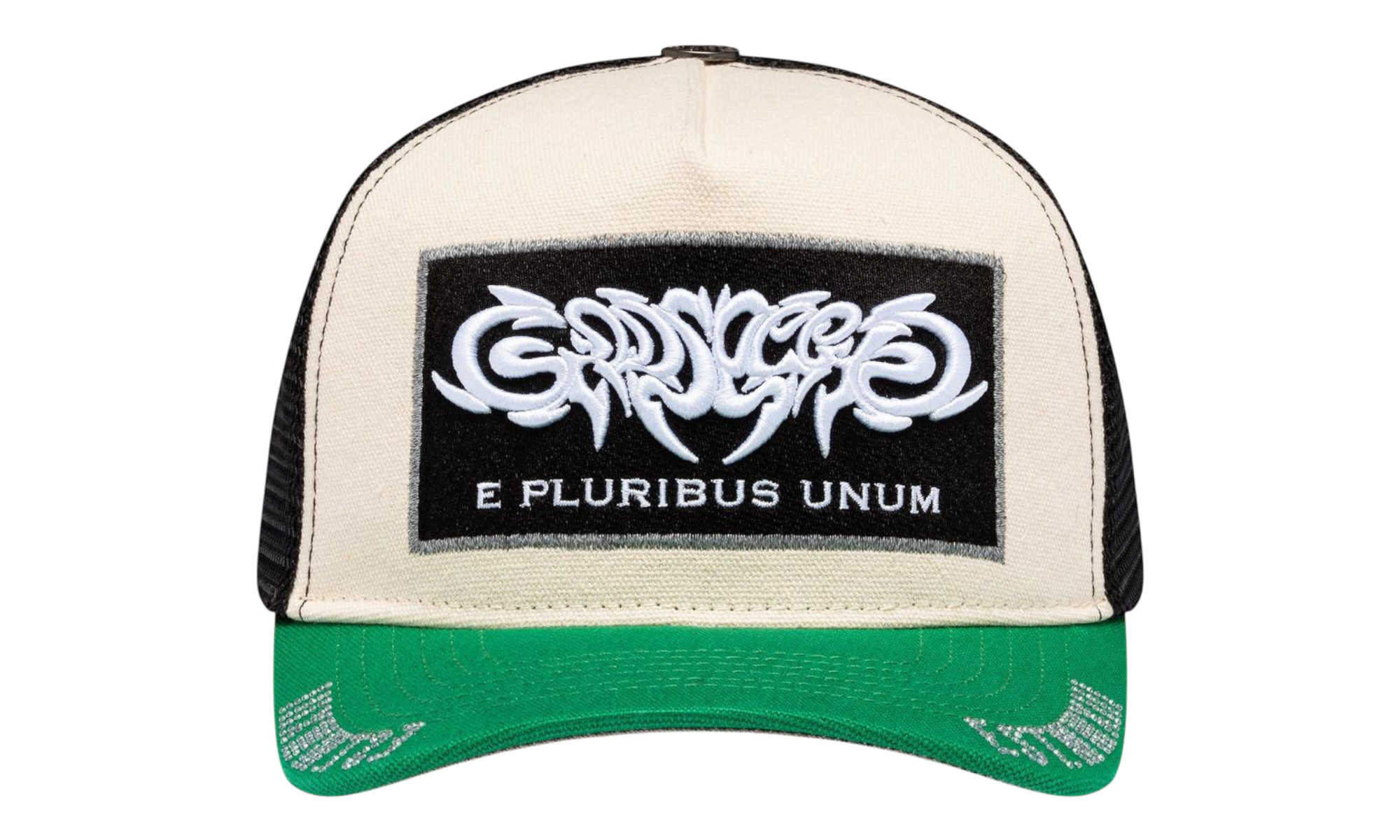 Godspeed E Pluribus Green/White Trucker