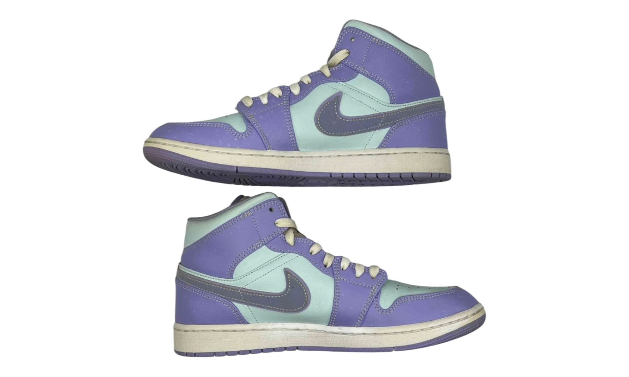 Jordan 1 Mid Purple Aqua (PreOwned) (No Box)