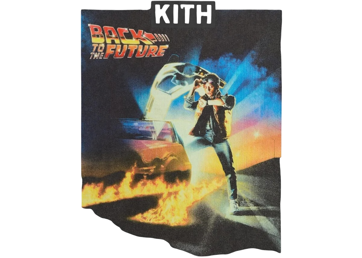 Kith x Back to the Future Chrome Title Vintage Tee Black
