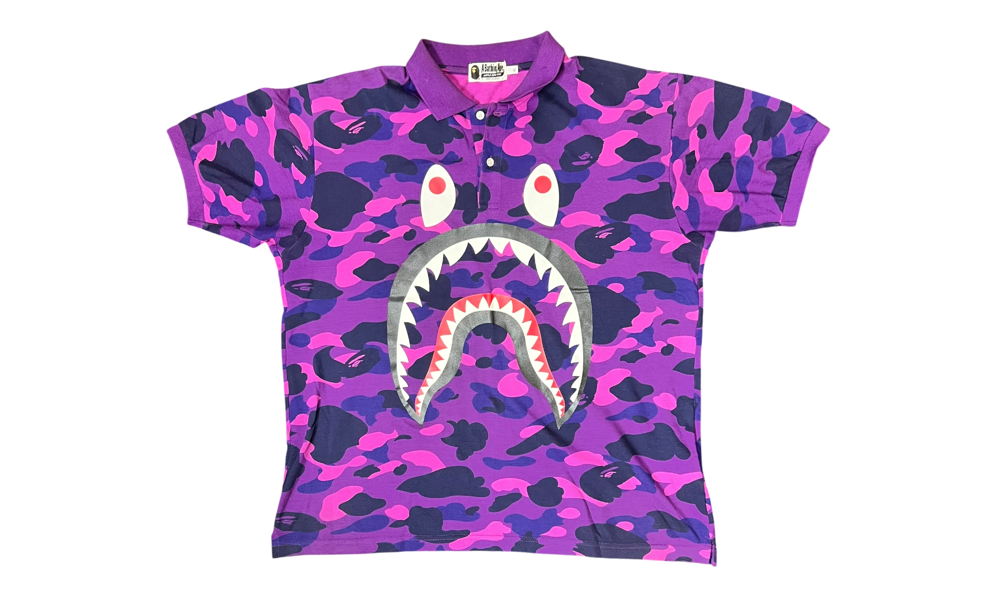 BAPE Color Camo Shark Polo Purple (PreOwned)