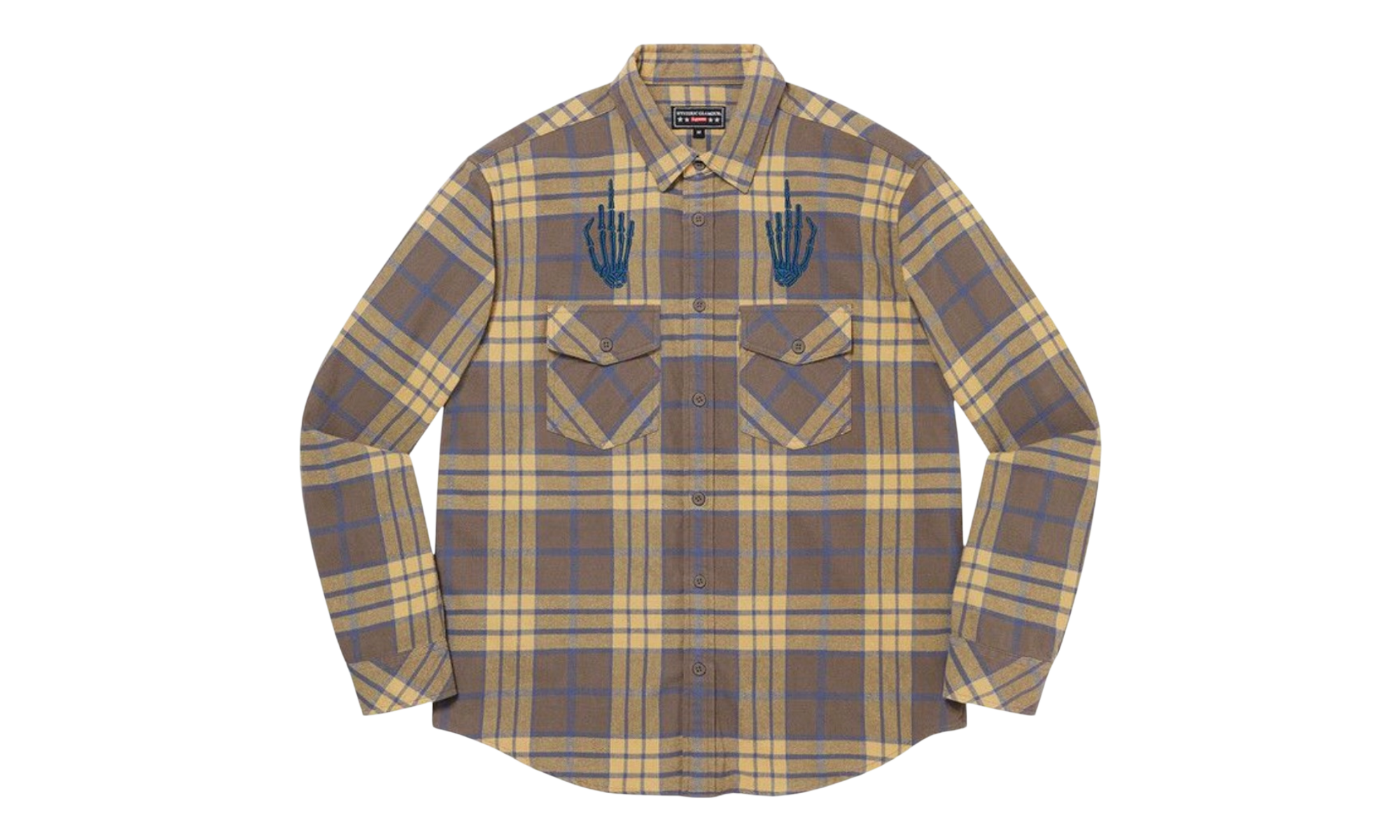 Supreme HYSTERIC GLAMOUR Plaid Flannel Shirt Brown