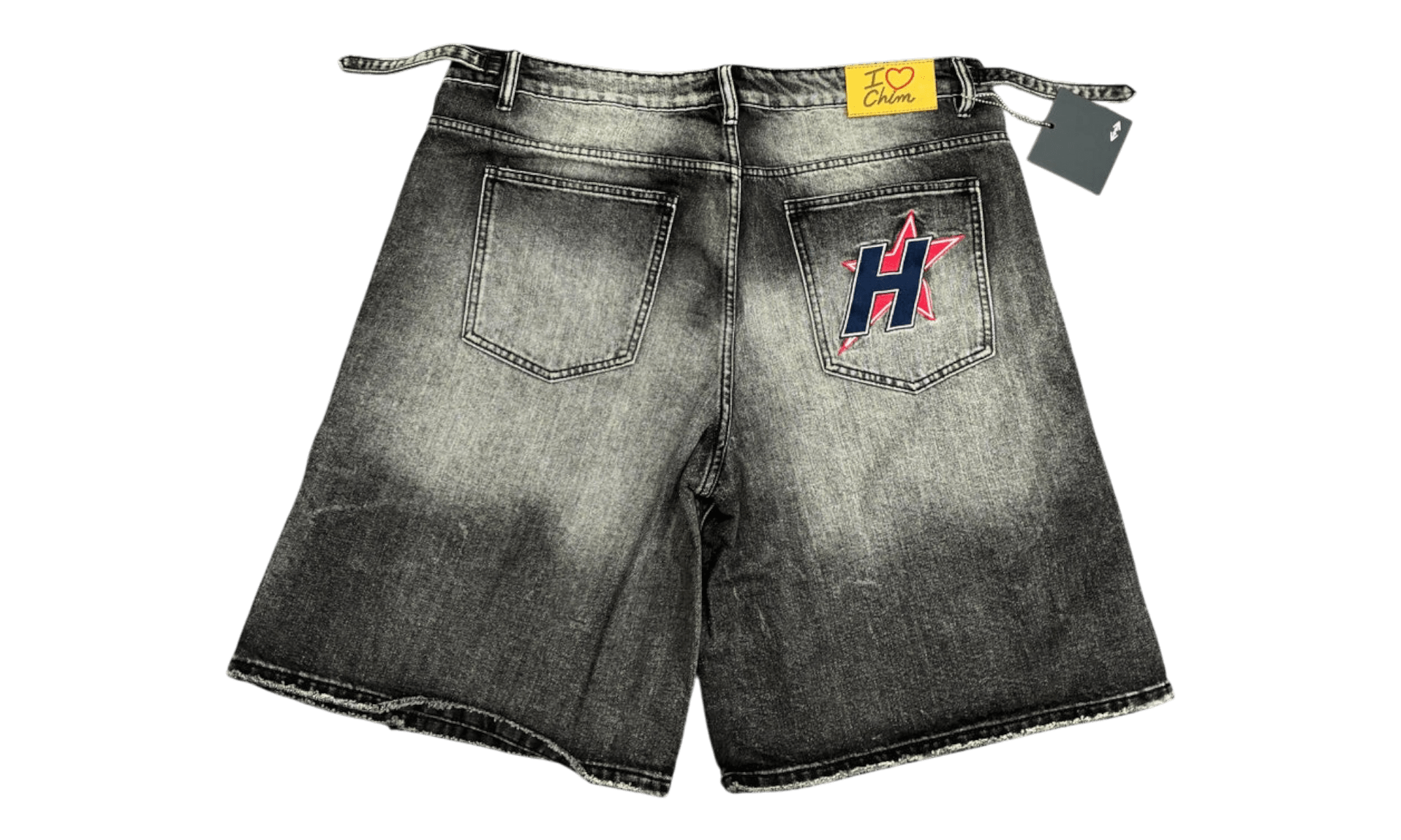 HMDD Black Crystal Denim Shorts
