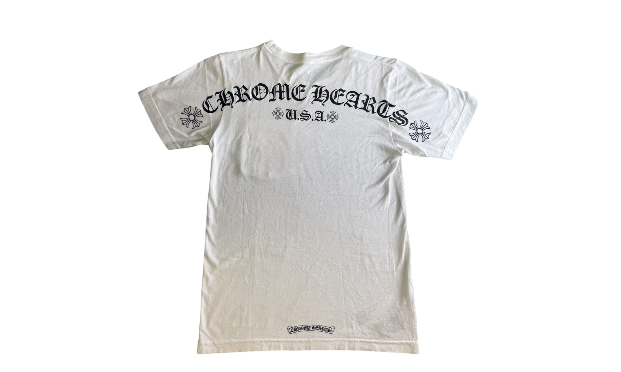 Chrome Hearts USA Shoulder Logo White T-Shirt