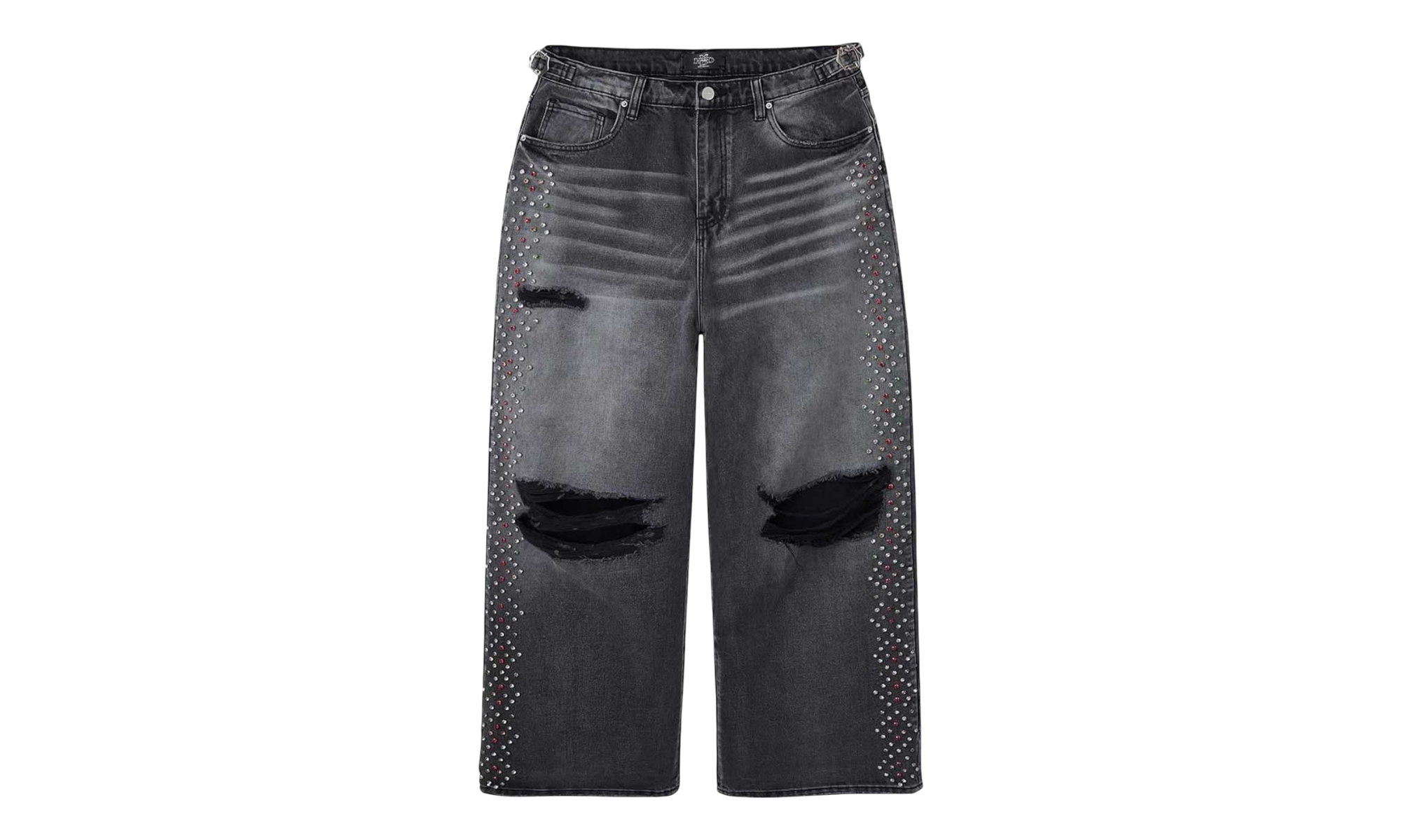 HMDD Crystal H-Star Baggies Black Jeans