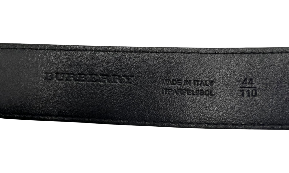 Burberry Black Check Logo Belt (PreOwned)