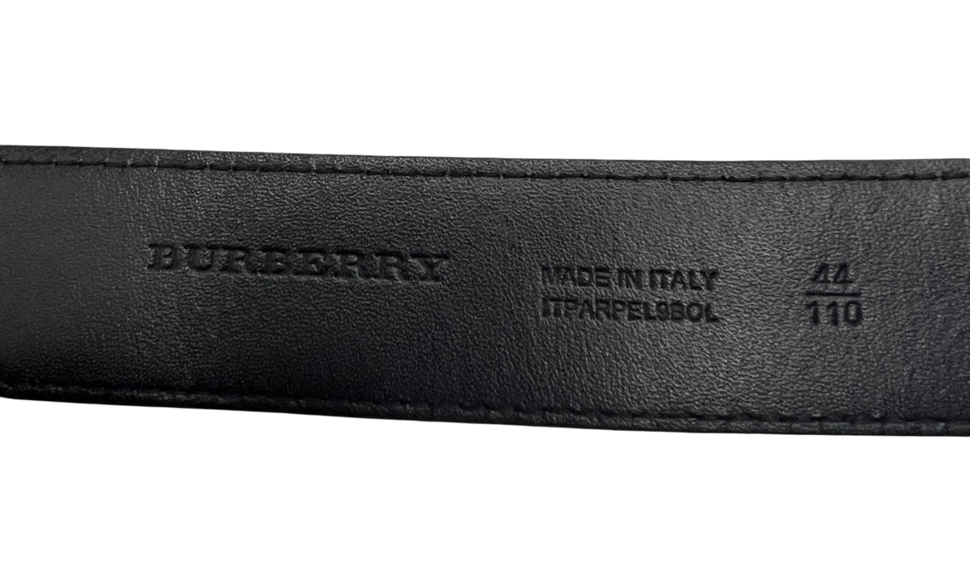 Burberry Black Check Logo Belt (PreOwned)