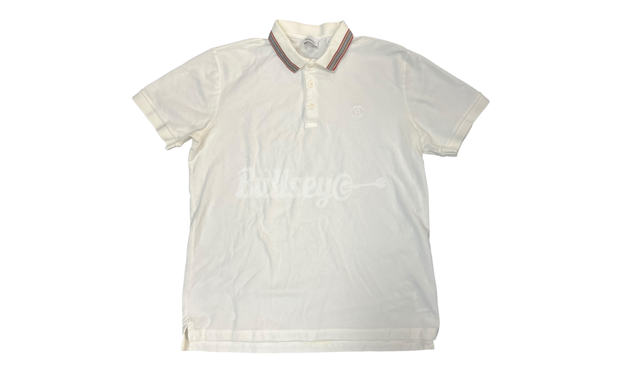 Burberry Logo Collar White Polo T-Shirt (PreOwned)