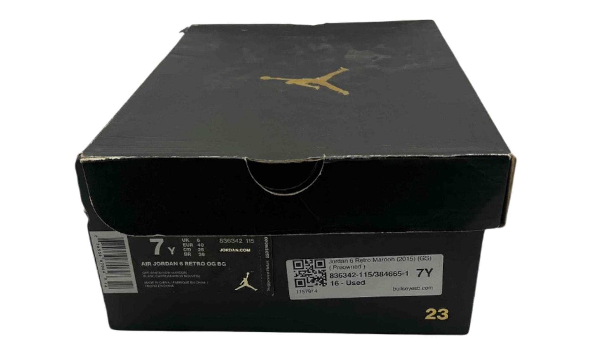 Jordan 6 Retro Maroon (2015) (GS) ( Preowned )