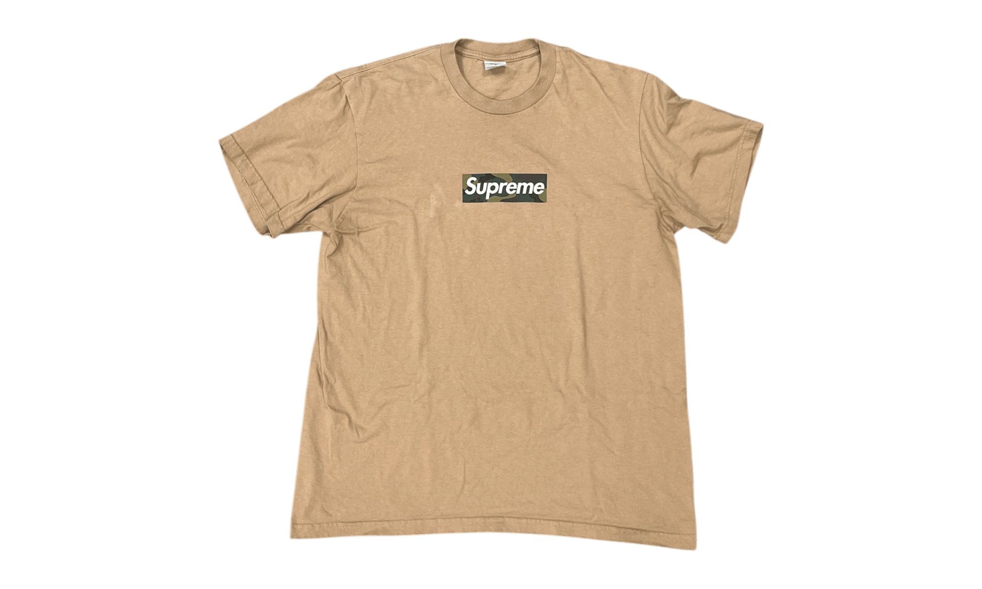 Supreme Camo Box Logo Khaki T-Shirt (PreOwned)