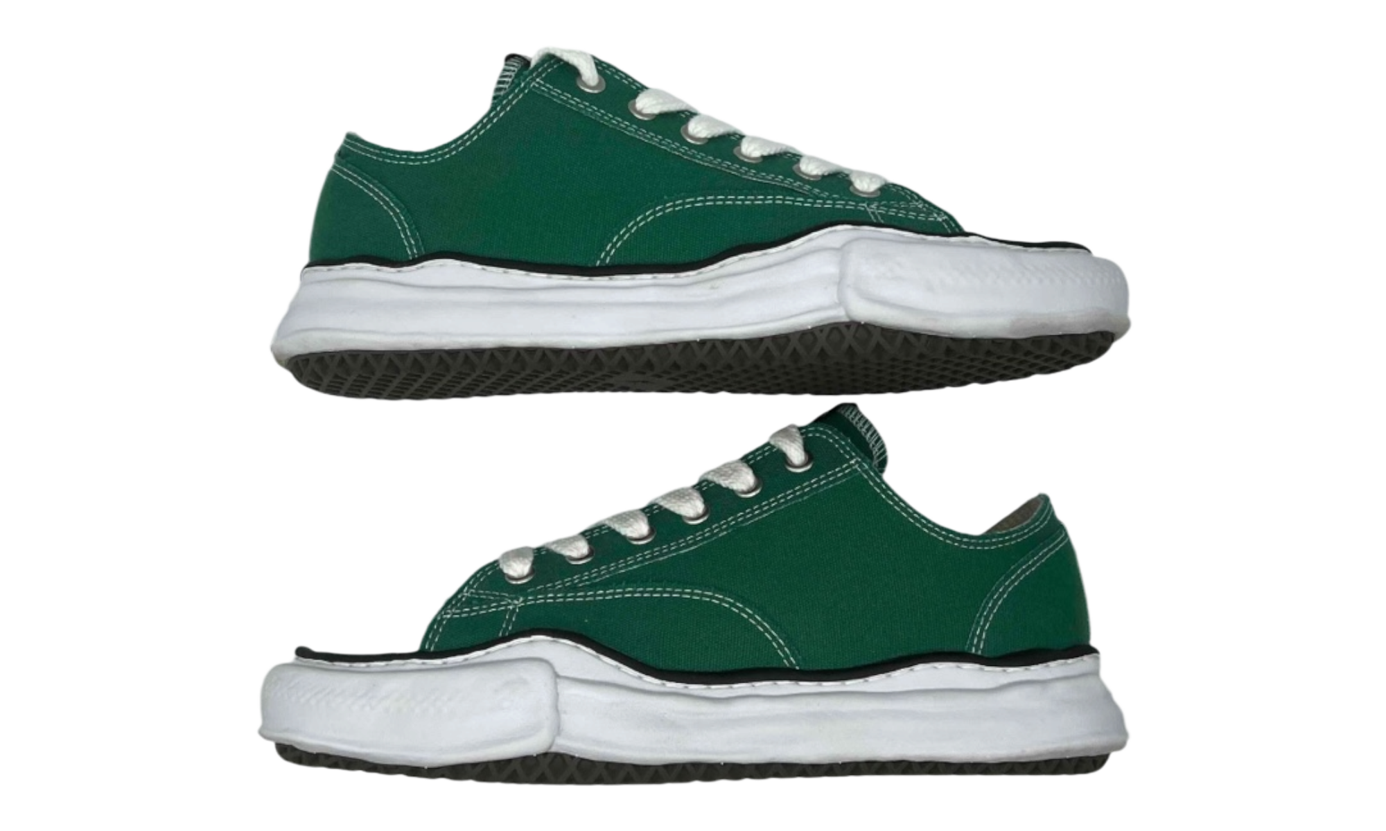 Maison Mihara Yasuhiro Peterson 23 Green Lowtop Sneakers (Preowned)