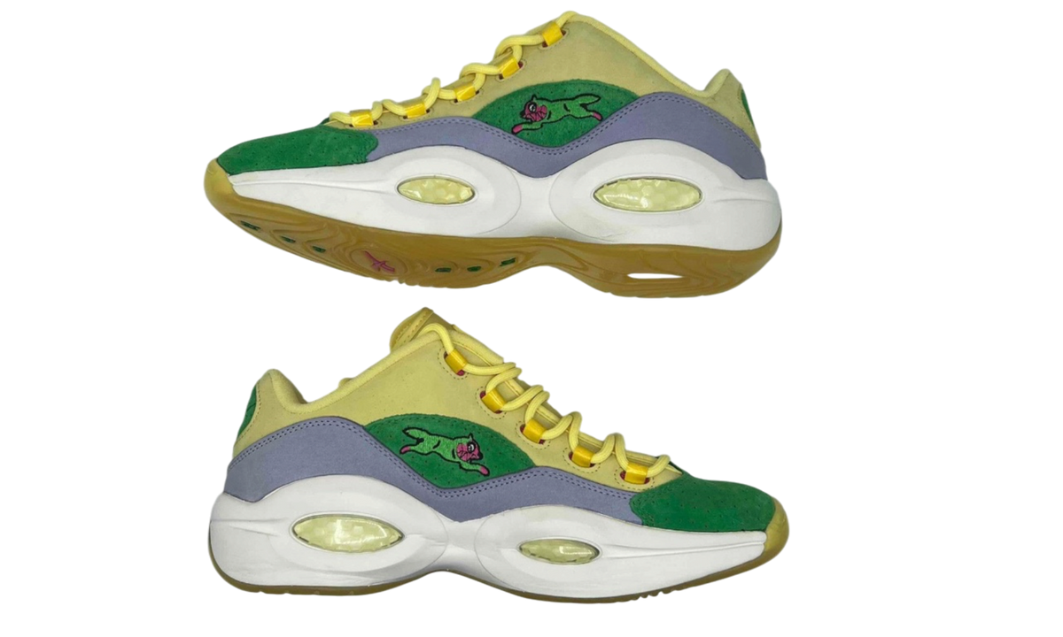 Reebok Question Low BBC Ice Cream Running Dog Yellow Green (PreOwned)