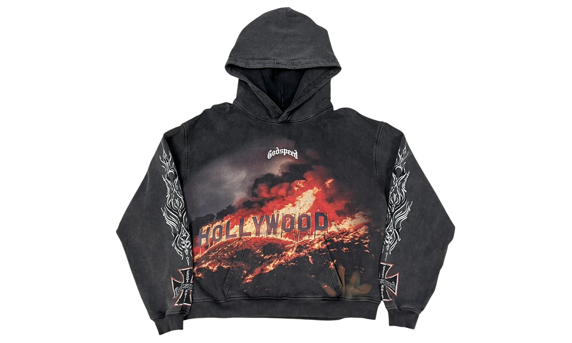 Godspeed Hollywood Inferno Grey Wash Hoodie (PreOwned)