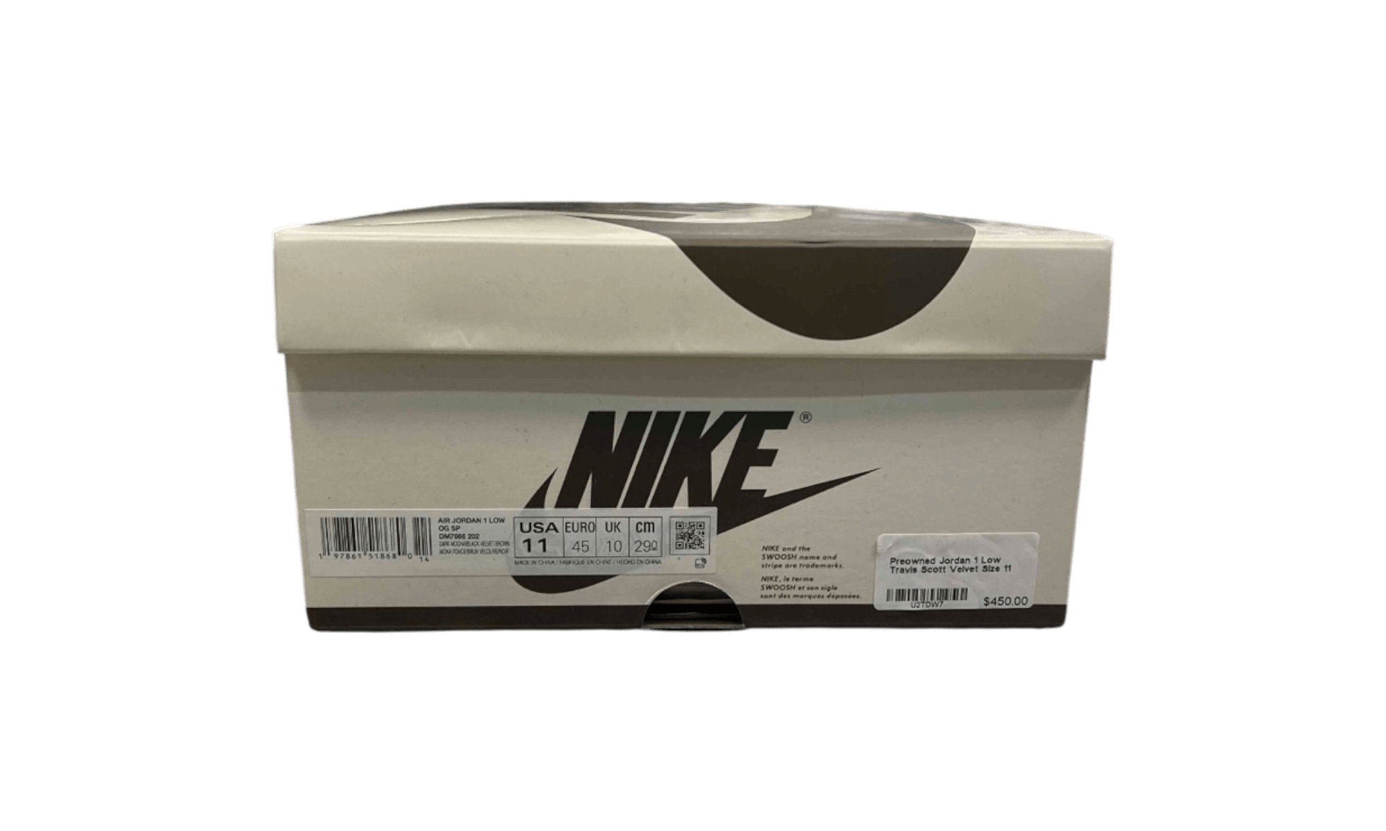 Air Jordan 1 Retro Low OG SP "Travis Scott Velvet Brown" (PreOwned)