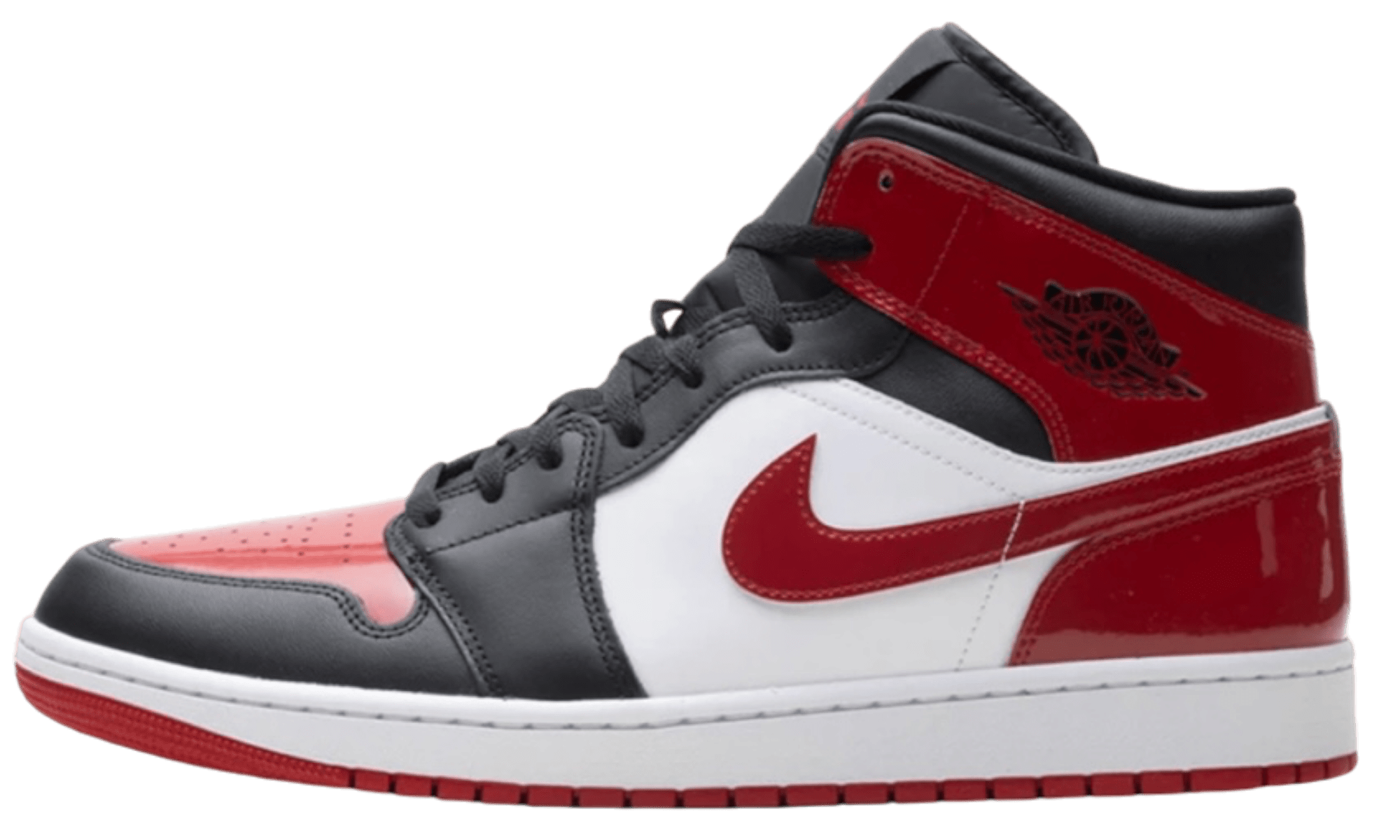 Jordan 1 Mid SE Patent Bred Toe