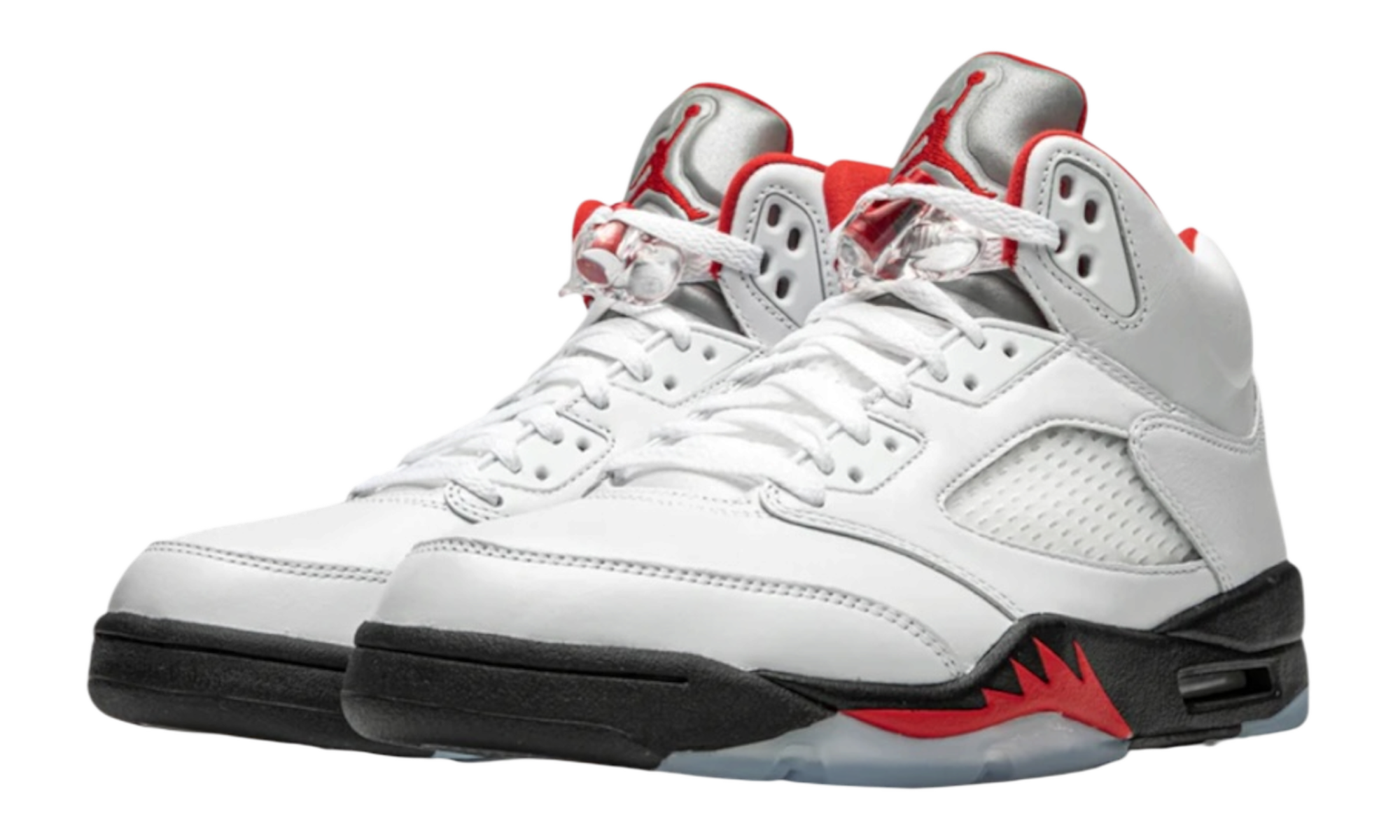 Jordan 5 Retro Fire Red Silver Tongue (2020) (No Box)