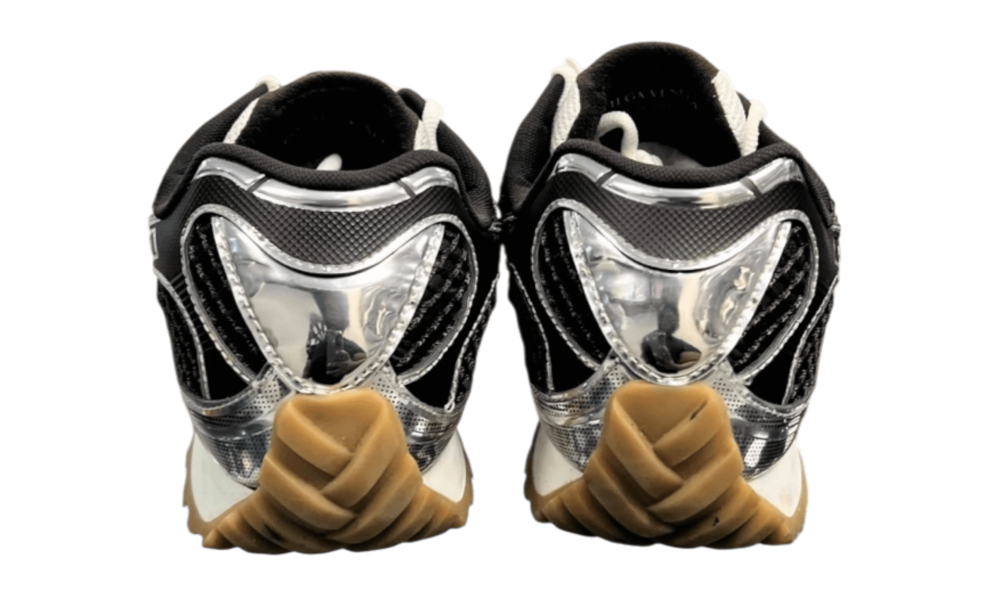 Bottega Veneta Brown Silver Orbit Sneakers (Preowned)
