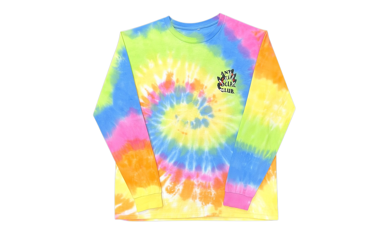 Anti Social Social Club Double Dragon Tie-Dye Longsleeve T-Shirt (PreOwned)