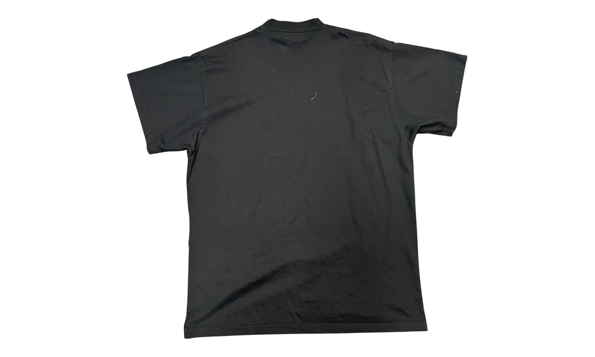 Balenciaga Embroidered Reverse Letter Log Black Tee (PreOwned)