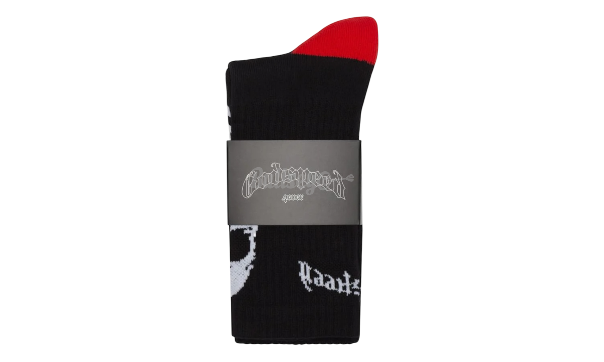 Godspeed Skull & Roses Black/Red Socks