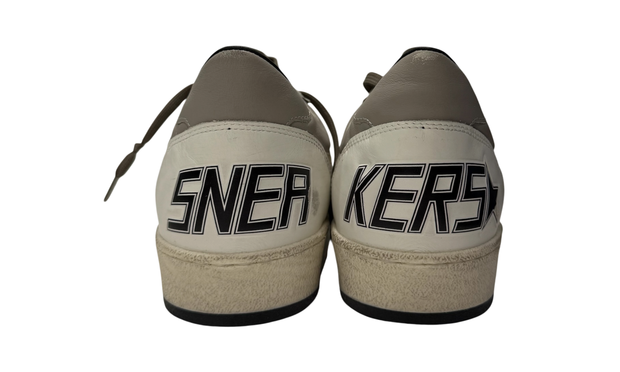 Golden Goose Men's White/Grey Ball Sneakers