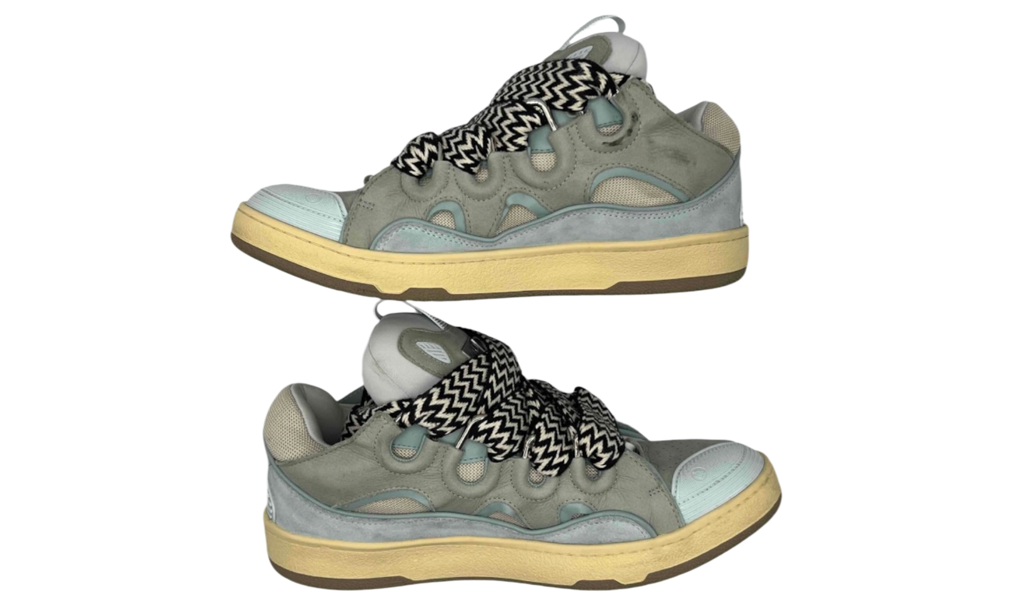 Lanvin Leather Curb Sneaker Light Blue (PreOwned)