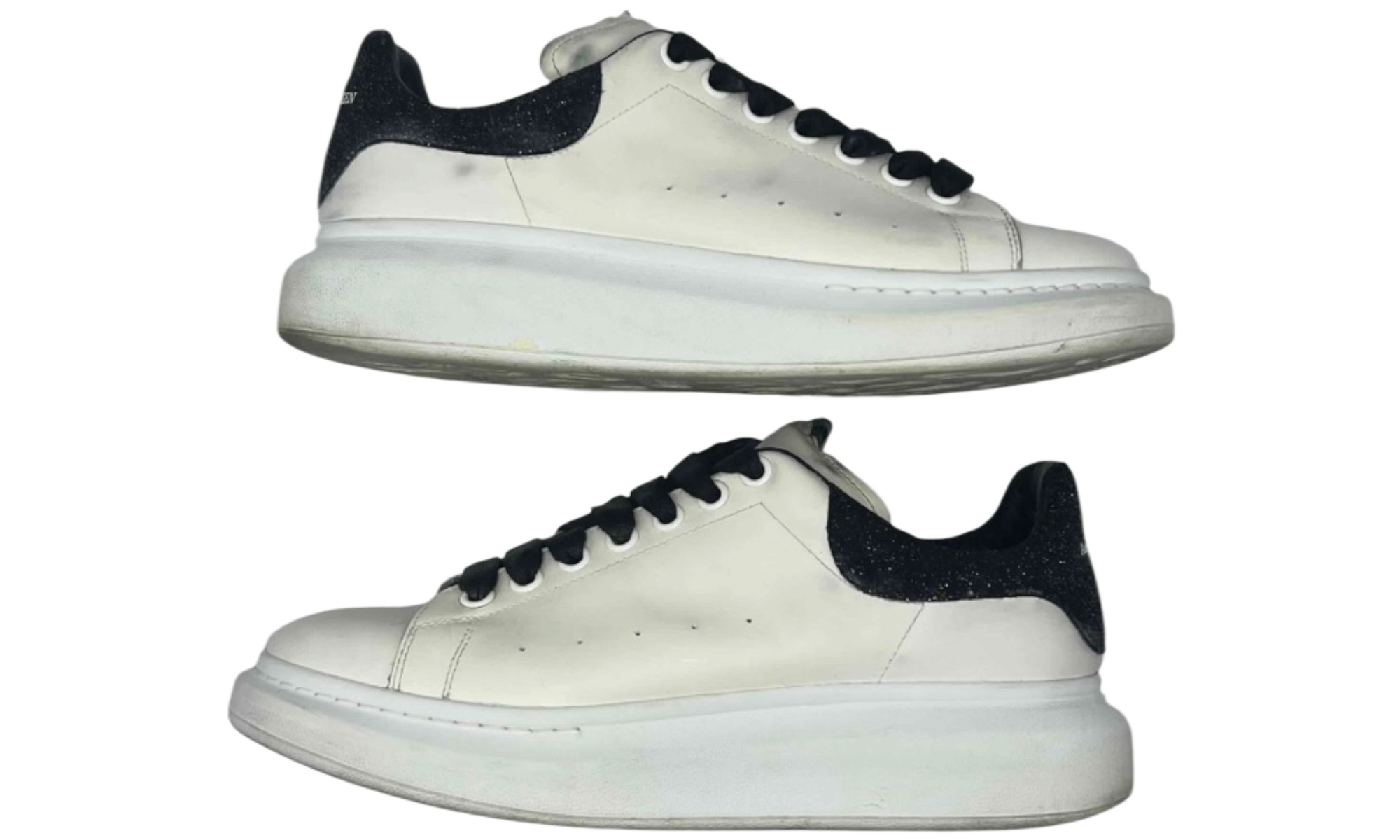 Alexander McQueen Oversized Sneaker "White Black Crystal" (PreOwned) (No Box)