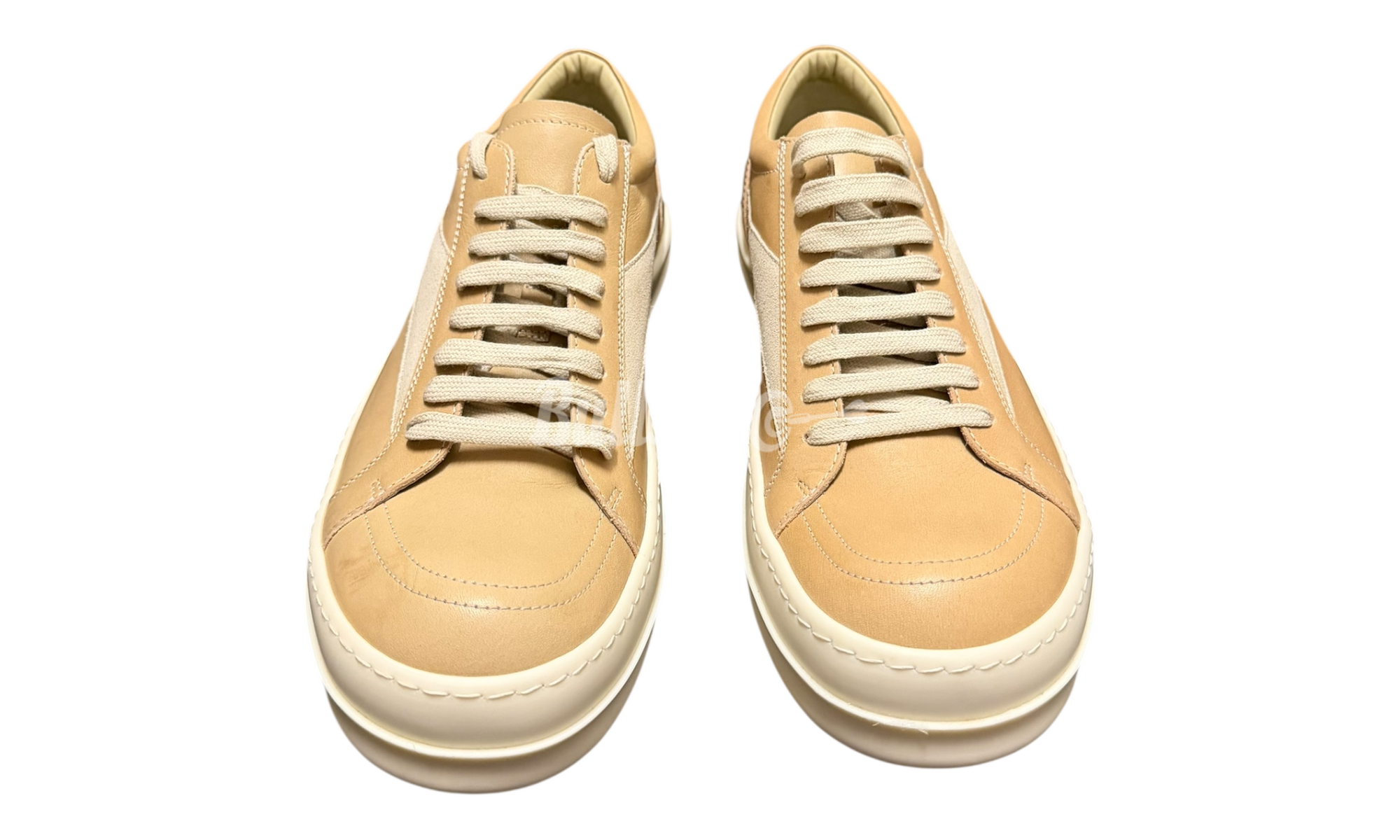 Rick Owens Beige Hollywood Vintage Beige Sneakers (PreOwned)