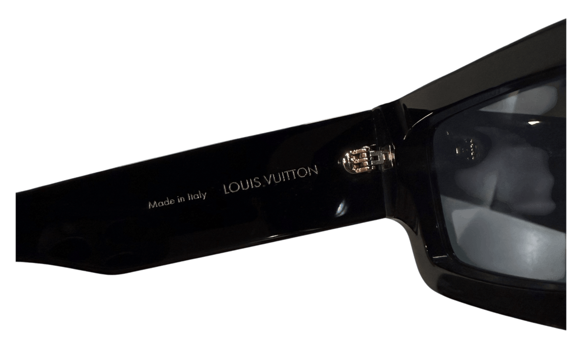 Louis Vuitton Black/Brown/Green Camo Acetate Clash Square Sunglasses