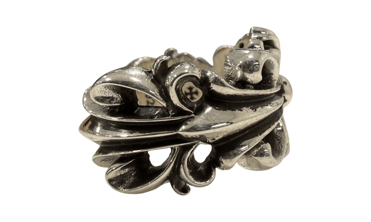Chrome Hearts Double Floral Cross .925 Silver Ring