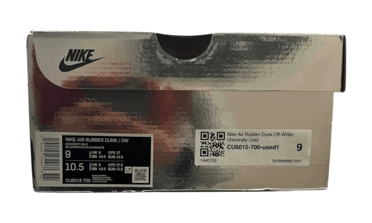 Nike Air Rubber Dunk Off-White University Gold (PreOwned)