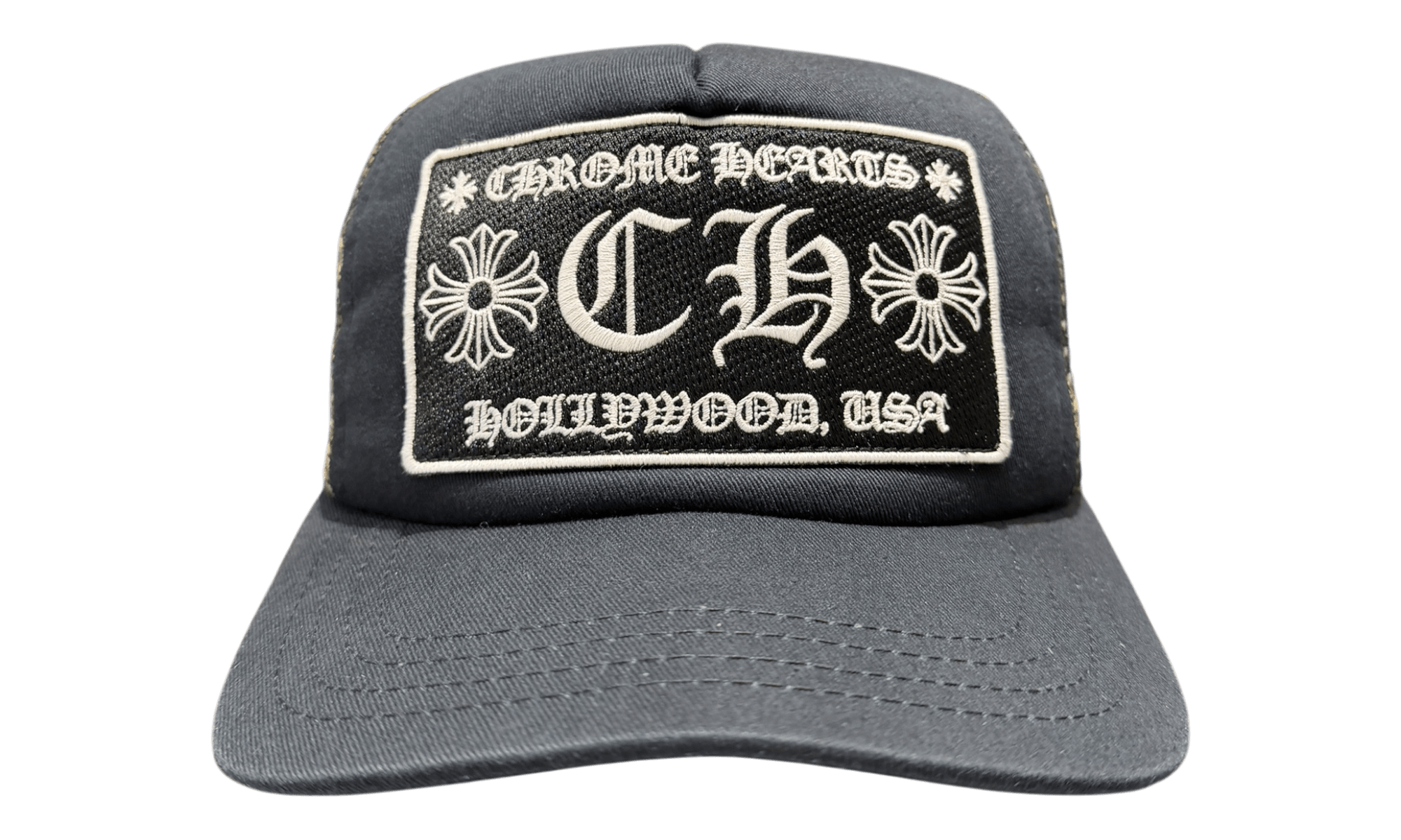 Chrome Hearts Black/ Camo Back Trucker (PreOwned)