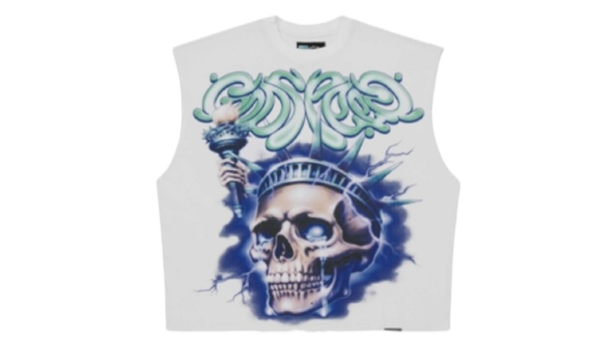 Godspeed Liberty Tears Sleeveless White T-Shirt
