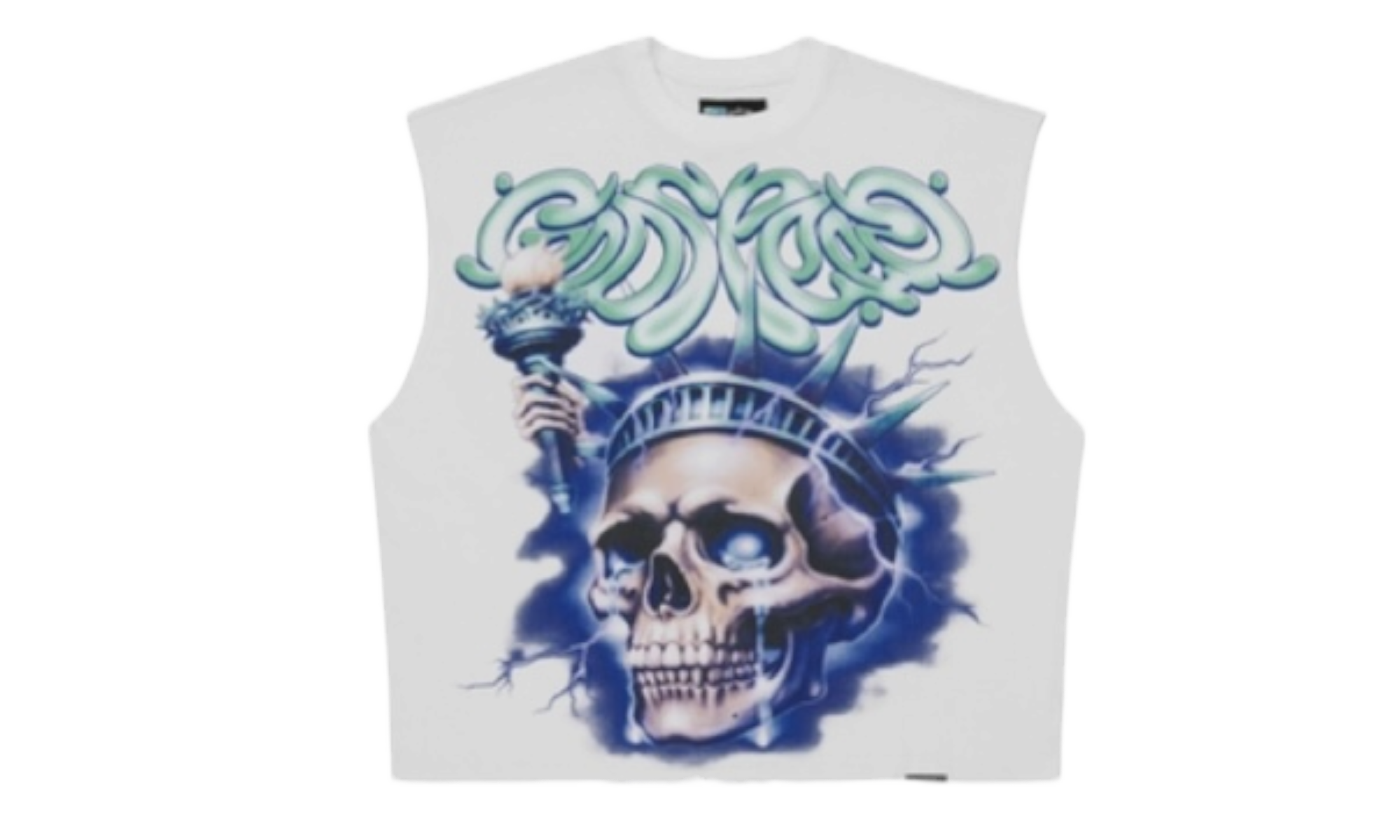 Godspeed Liberty Tears Sleeveless White T-Shirt