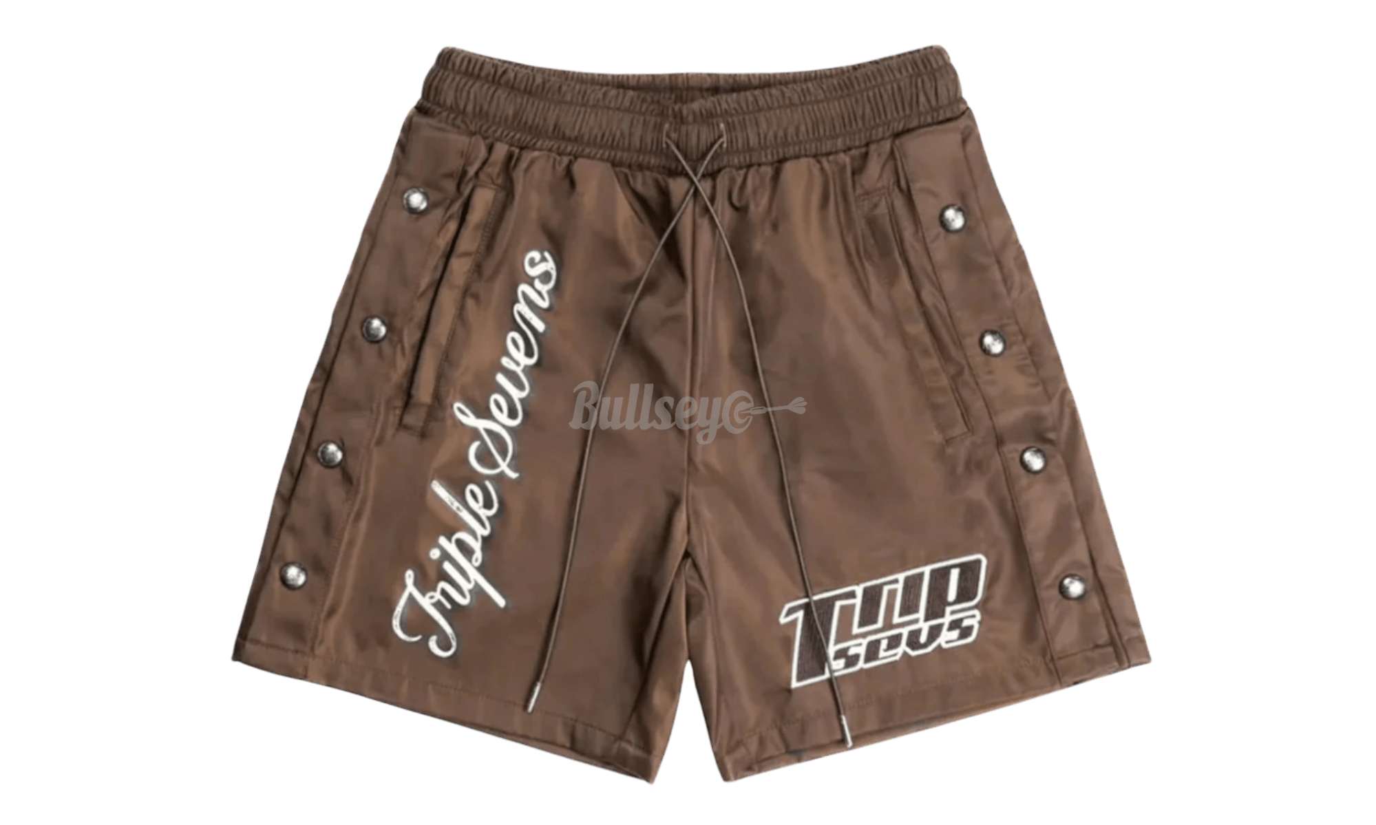 Triple Sevens Brown Nylon Shorts