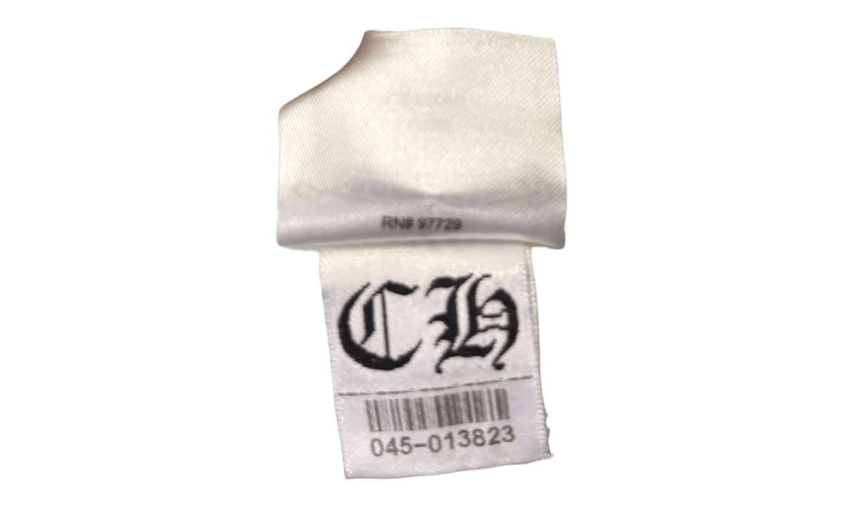 Chrome Hearts White Metallic Print Vertical Logo Hoodie