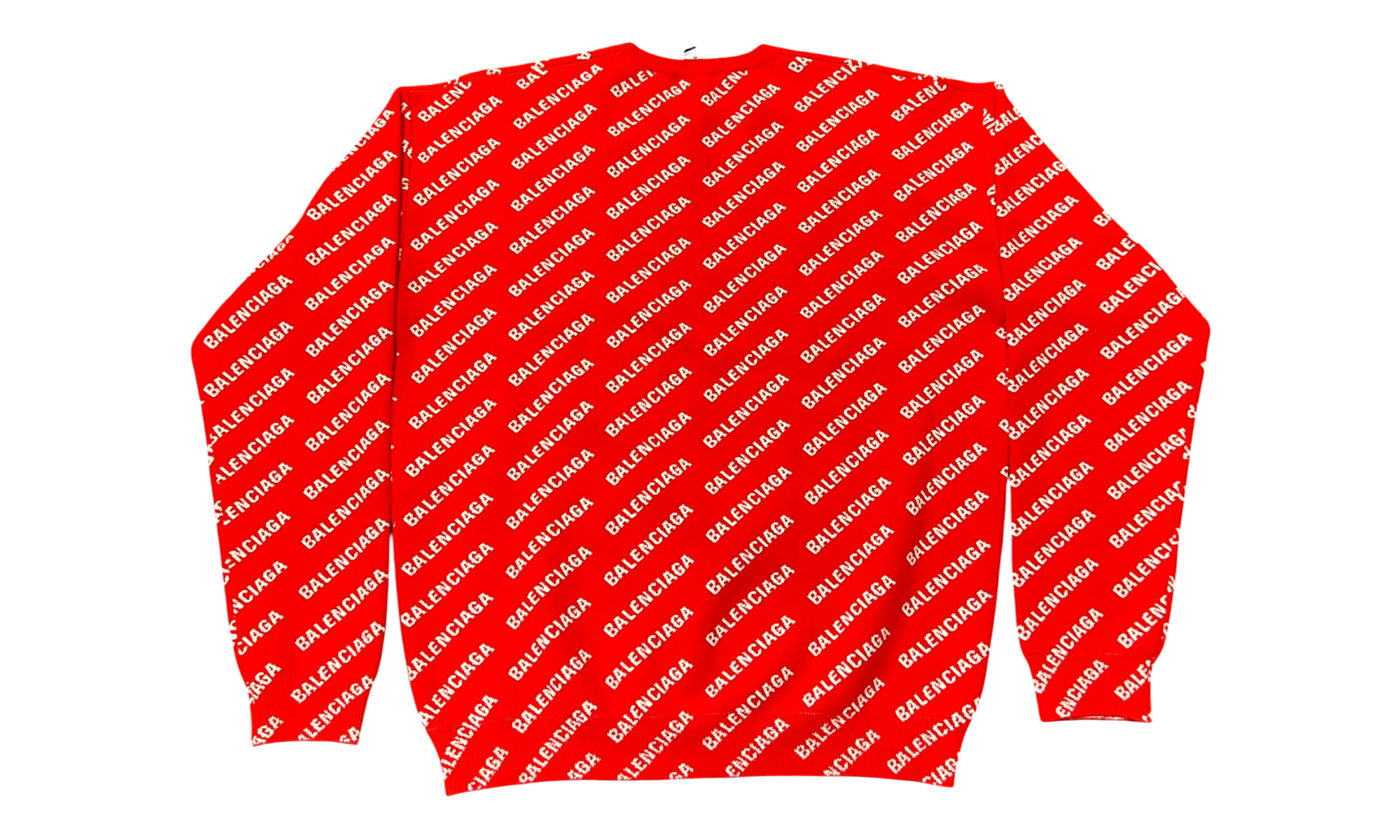 Balenciaga All Over Red Logo Crewneck (PreOwned)