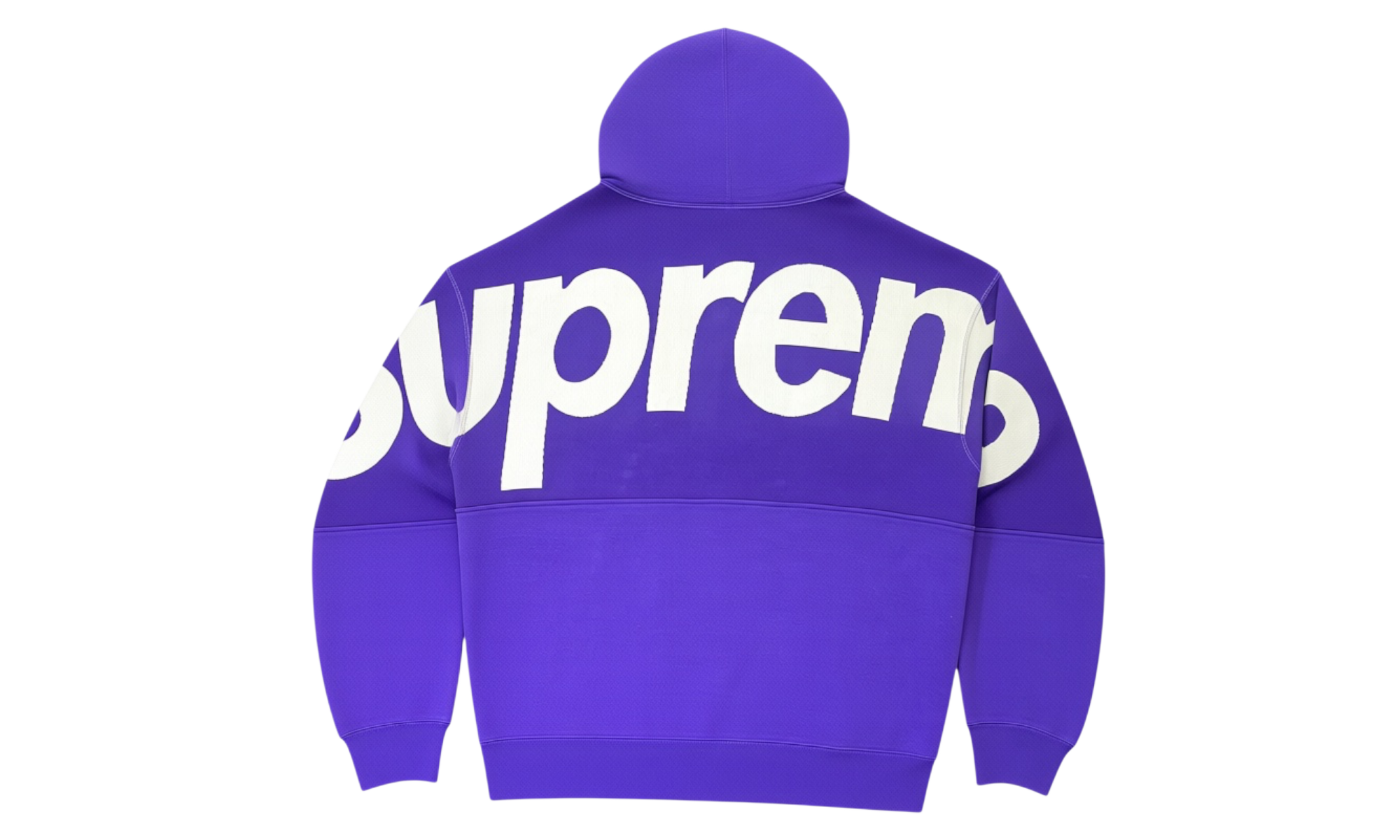 Supreme Big Logo Jacquard Hooded Sweatshirt Purple (PreOwned)