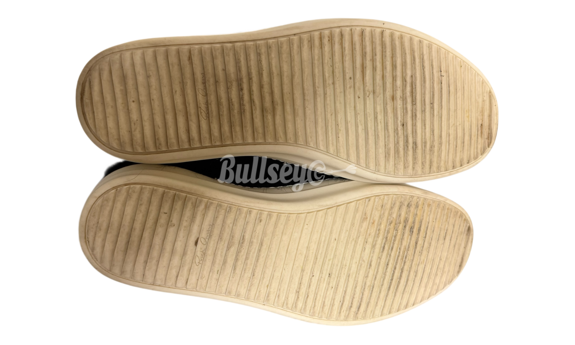 Rick Owens Pony Fur Vintage Low Black Sneakers (PreOwned)