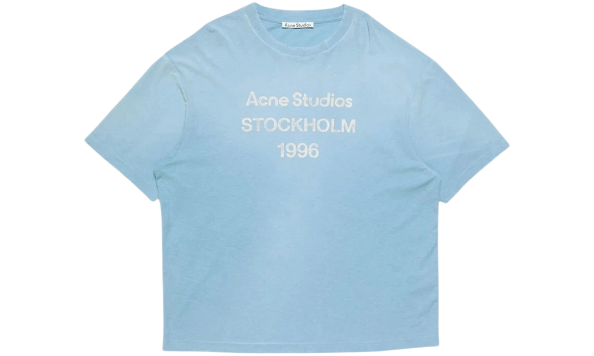 Acne Studios Sprayed Logo T-Shirt Cornflower Blue