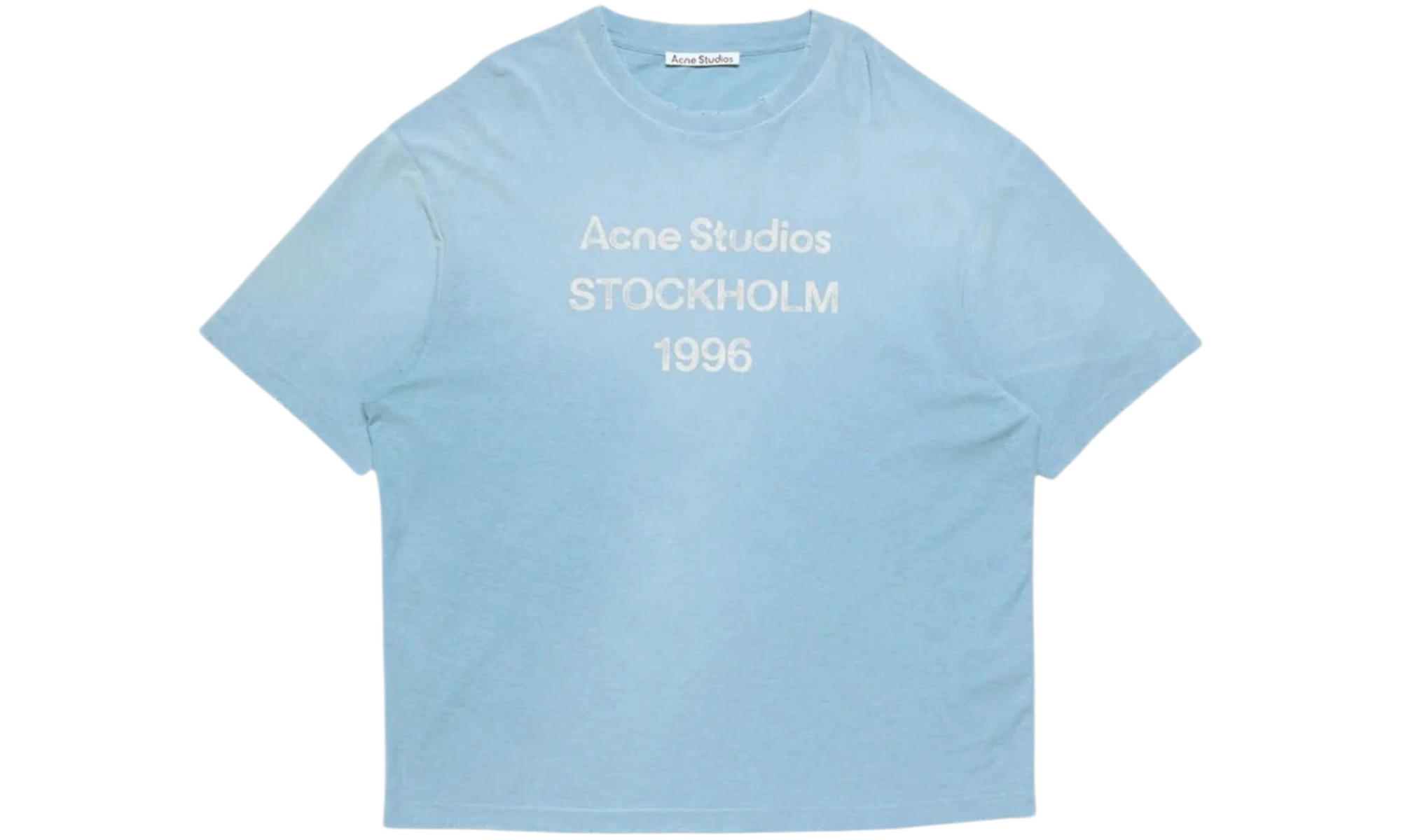 Acne Studios Sprayed Logo T-Shirt Cornflower Blue