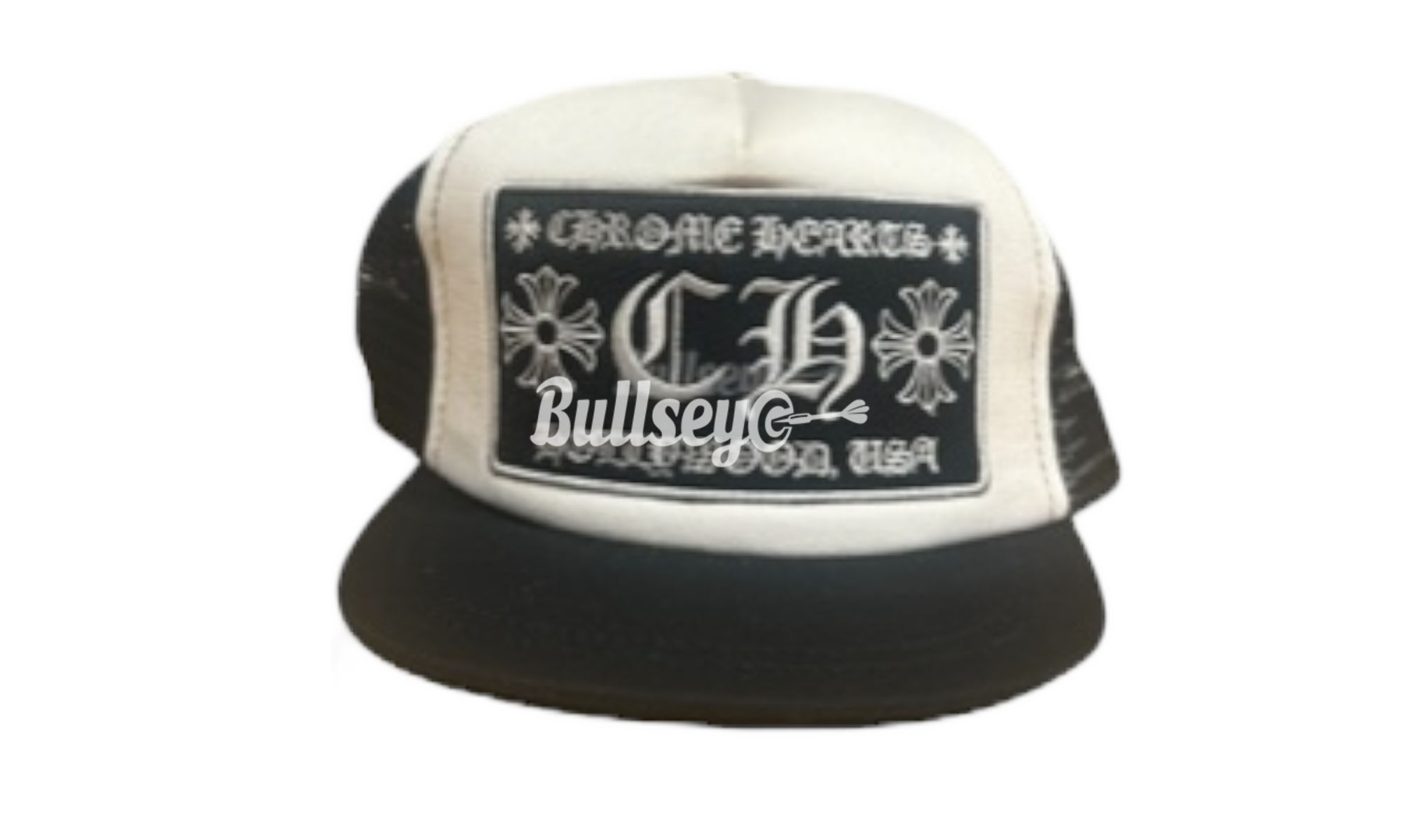 Chrome Hearts White/Black Hollywood Trucker Hat (Kids)