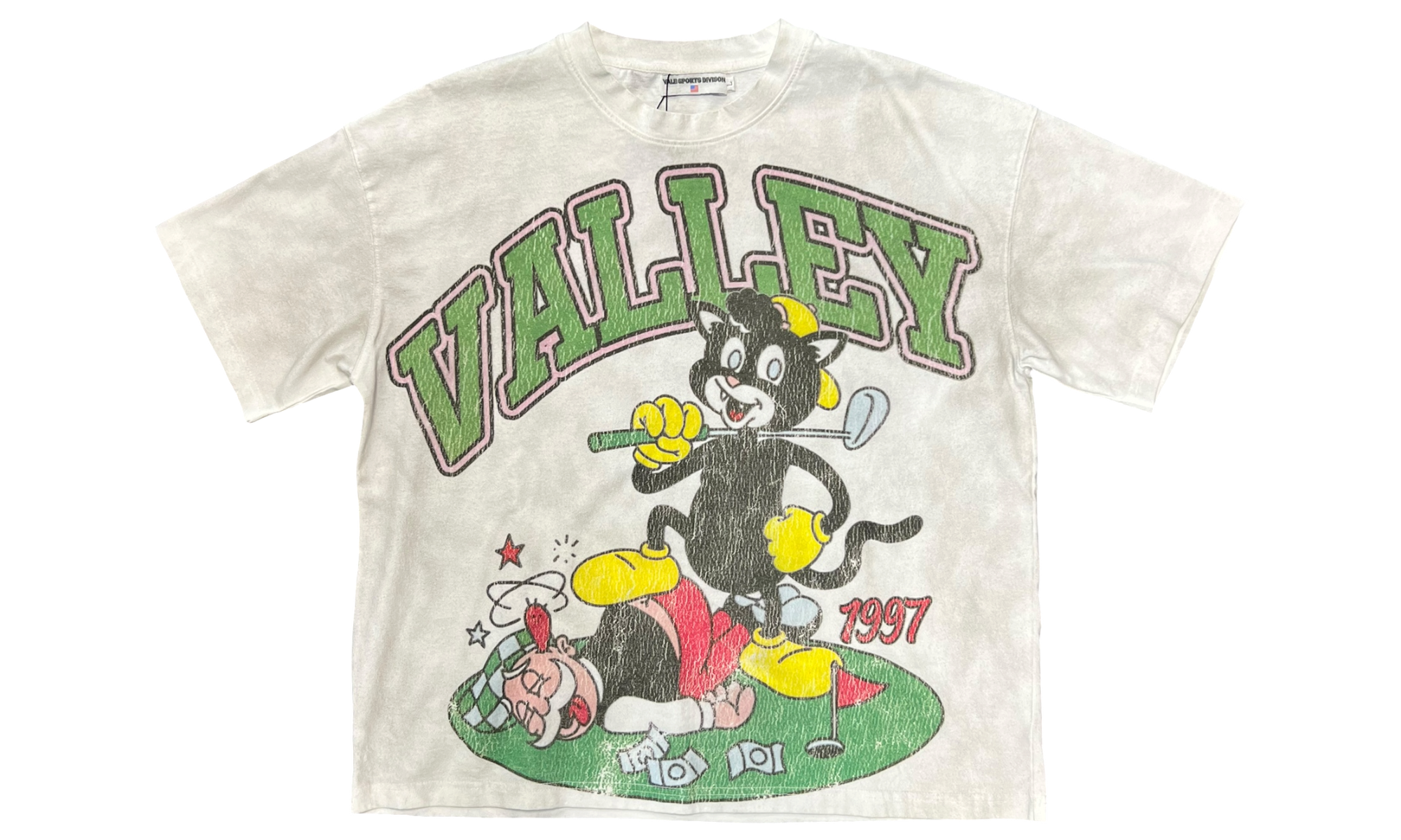 Vale Lives Black Cat White T-Shirt (PreOwned)